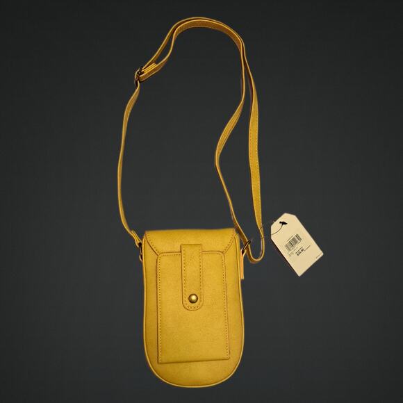 Womens Multisac Small Yellow Crossbody Bag with Snap Closure - Picture 3 of 10